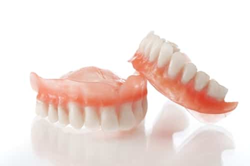 Denture, close up